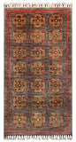 26272-Chobi Ziegler Hand-Knotted/Handmade Afghan Rug/Carpet Modern Authentic/Size: 3'3" x 1'7"