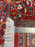 27877-Sarough Hand-Knotted/Handmade Persian Rug/Carpet Traditional Authentic/ Size: 7'1"x 4'5"/216cm x 135cm