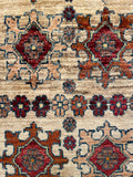 26474-Chobi Ziegler Hand-Knotted/Handmade Afghan Rug/Carpet Modern Authentic/Size: 3'2" x 1'5"