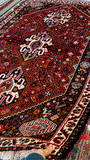 27883- Shiraz Persian Hand-knotted/Authentic/Traditional Nomadic/Tribal / Size: 5'9" x 3'10"/175cm x 117cm