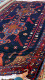 27881- Shiraz Persian Hand-knotted/Authentic/Traditional Nomadic/Tribal / Size: 6'9" x 4'3"/206cm x 130cm