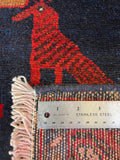 27881- Shiraz Persian Hand-knotted/Authentic/Traditional Nomadic/Tribal / Size: 6'9" x 4'3"/206cm x 130cm