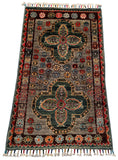 26254-Chobi Ziegler Hand-Knotted/Handmade Afghan Rug/Carpet Modern Authentic/Size: 3'1" x 1'8"