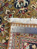 27853-Ghom Hand-knotted/Handmade Persian Rug/Carpet Traditional Authentic/ Size: 7'8" x 4'9"/203cm x 145cm