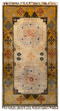 26264-Chobi Ziegler Hand-Knotted/Handmade Afghan Rug/Carpet Modern Authentic/Size: 3'4" x 1'8"