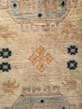26264-Chobi Ziegler Hand-Knotted/Handmade Afghan Rug/Carpet Modern Authentic/Size: 3'4" x 1'8"