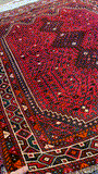 27882- Shiraz Persian Hand-knotted/Authentic/Traditional Nomadic/Tribal / Size: 6'3" x 4'10"/191cm x 147cm
