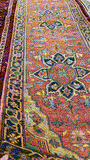 27871- Royal Heriz Hand-Knotted/Handmade Indian Rug/Carpet Traditional/Authentic/Size: 12'2" x 3'1"/371cmx 94cm