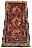 26503-Chobi Ziegler Hand-Knotted/Handmade Afghan Rug/Carpet Modern Authentic/Size: 3'3" x 1'6"