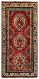 26503-Chobi Ziegler Hand-Knotted/Handmade Afghan Rug/Carpet Modern Authentic/Size: 3'3" x 1'6"