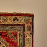 26503-Chobi Ziegler Hand-Knotted/Handmade Afghan Rug/Carpet Modern Authentic/Size: 3'3" x 1'6"