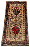 26504-Chobi Ziegler Hand-Knotted/Handmade Afghan Rug/Carpet Modern Authentic/Size: 3'4" x 1'7"