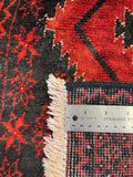 27879- Royal Balutch Persian Hand-knotted Authentic/Nomadic/Tribal Rug/Carpet/ Size: 10'3" x 3'4"/312cm x 102cm
