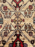 26504-Chobi Ziegler Hand-Knotted/Handmade Afghan Rug/Carpet Modern Authentic/Size: 3'4" x 1'7"