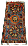 26483-Chobi Ziegler Hand-Knotted/Handmade Afghan Rug/Carpet Modern Authentic/Size: 3'5" x 1'6"