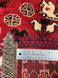 27860- Shiraz Persian Hand-knotted/Authentic/Traditional Nomadic/Tribal / Size: 8'4" x 5'3"/254cm x 160cm