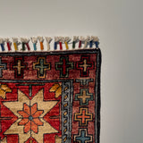 26280-Chobi Ziegler Hand-Knotted/Handmade Afghan Rug/Carpet Modern Authentic/Size: 3'3" x 1'7"
