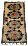 26506-Chobi Ziegler Hand-Knotted/Handmade Afghan Rug/Carpet Modern Authentic/Size: 3'3" x 1'7"