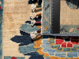 26506-Chobi Ziegler Hand-Knotted/Handmade Afghan Rug/Carpet Modern Authentic/Size: 3'3" x 1'7"