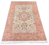 27899- Tabriz Persian Hand-knotted Carpet Authentic/Traditional Carpet/Rug/Size: 5'0" x 3'3"/152cm x 99cm