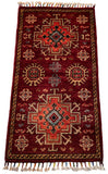 26507-Chobi Ziegler Hand-Knotted/Handmade Afghan Rug/Carpet Modern Authentic/Size: 3'2" x 1'7"