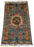 26283-Chobi Ziegler Hand-Knotted/Handmade Afghan Rug/Carpet Modern Authentic/Size: 2'9" x 1'8"