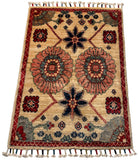 26487-Chobi Ziegler Hand-Knotted/Handmade Afghan Rug/Carpet Modern Authentic/Size: 2'7" x 1'8"