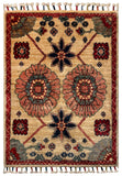 26487-Chobi Ziegler Hand-Knotted/Handmade Afghan Rug/Carpet Modern Authentic/Size: 2'7" x 1'8"