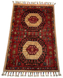 26488-Chobi Ziegler Hand-Knotted/Handmade Afghan Rug/Carpet Modern Authentic/Size: 2'9" x 1'8"