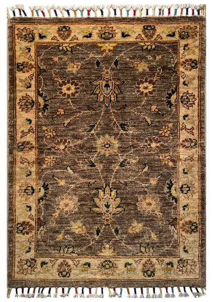 26296-Chobi Ziegler Hand-Knotted/Handmade Afghan Rug/Carpet Modern Authentic/Size: 2'9" x 2'0"