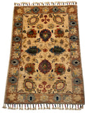 26494-Chobi Ziegler Hand-Knotted/Handmade Afghan Rug/Carpet Modern Authentic/Size: 2'9" x 1'9"