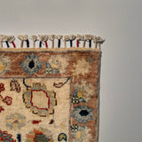 26494-Chobi Ziegler Hand-Knotted/Handmade Afghan Rug/Carpet Modern Authentic/Size: 2'9" x 1'9"