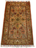 26250-Chobi Ziegler Hand-Knotted/Handmade Afghan Rug/Carpet Modern Authentic/Size: 3'1" x 1'9"