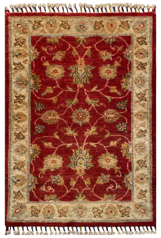 26516-Chobi Ziegler Hand-Knotted/Handmade Afghan Rug/Carpet Modern Authentic/Size: 3'0" x 2'0"/91cm x 61cm