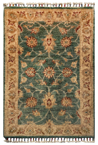26515-Chobi Ziegler Hand-Knotted/Handmade Afghan Rug/Carpet Modern Authentic/Size: 3'0" x 2'0"