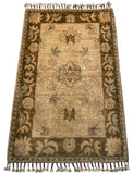 26513-Chobi Ziegler Hand-Knotted/Handmade Afghan Rug/Carpet Modern Authentic/Size: 3'2" x 2'0"