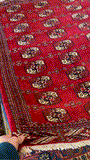 27954-Turkmen Hand-Knotted/Handmade Persian Rug/Carpet Traditional/Authentic/ Size: 4'7" x 3'5"/140cm x 104cm
