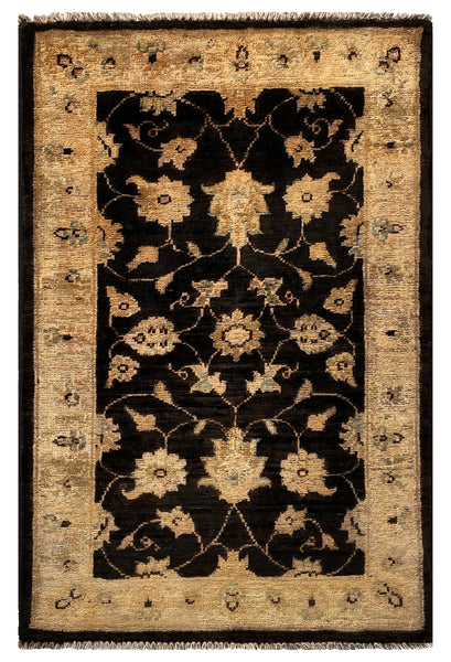 26519-Chobi Ziegler Hand-Knotted/Handmade Afghan Rug/Carpet Modern Authentic/Size: 3'1" x 2'0"