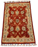 26524-Chobi Ziegler Hand-Knotted/Handmade Afghan Rug/Carpet Modern Authentic/Size: 2'8" x 1'8"