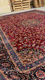27965-Mashad Hand-Knotted/Handmade Persian Rug/Carpet Traditional Authentic/ Size: 12'7" x 9'10"/384cm x 300cm