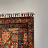 26284-Chobi Ziegler Hand-Knotted/Handmade Afghan Rug/Carpet Modern Authentic/Size: 3'0" x 2'0"