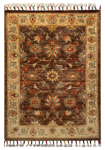 26299-Chobi Ziegler Hand-Knotted/Handmade Afghan Rug/Carpet Modern Authentic/Size: 2'8" x 1'9"/81cm x 53cm