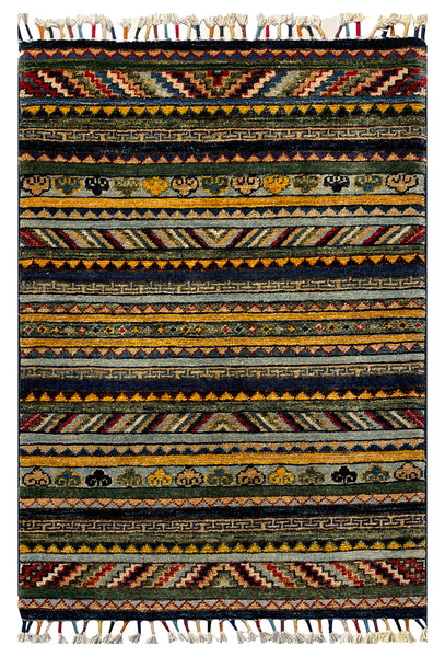 26240 - Hand-knotted Contemporary Chobi Ziegler /Modern Carpet/Rug / Size: 3'0" x2'0"