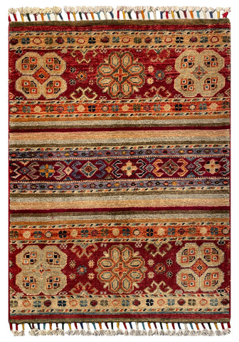 26169 -  Hand-knotted Contemporary Chobi Ziegler /Modern Carpet/Rug / Size: 2'9" x 2'0"/84cm x 61cm