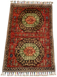 26486-Chobi Ziegler Hand-Knotted/Handmade Afghan Rug/Carpet Modern Authentic/Size: 2'8" x 1'8"