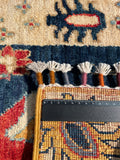 26335-Chobi Ziegler Hand-Knotted/Handmade Afghan Rug/Carpet Modern Authentic/Size: 2'0" x 1'3"