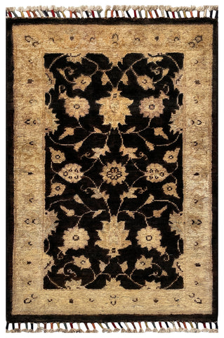 26520-Chobi Ziegler Hand-Knotted/Handmade Afghan Rug/Carpet Modern Authentic/Size: 3'0" x 2'0"/91cm x 61cm