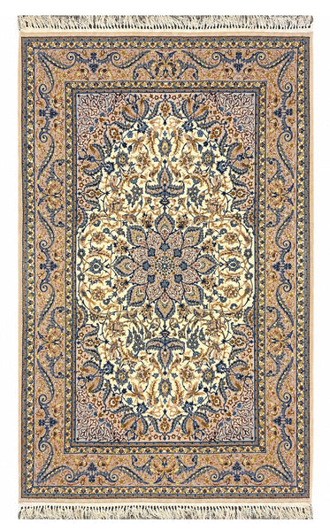 27545- Isfahan Persian Hand-Knotted Authentic/Traditional Carpet/Rug/ Size: 5'10" x 3'6"/178cm x 107cm