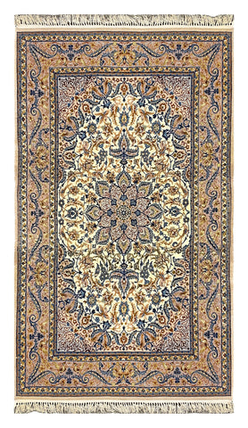 27545- Isfahan Persian Hand-Knotted Authentic/Traditional Carpet/Rug/ Size: 5'10" x 3'6"/178cm x 107cm