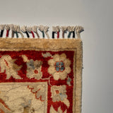 26517-Chobi Ziegler Hand-Knotted/Handmade Afghan Rug/Carpet Modern Authentic/Size: 3'0" x 2'0"